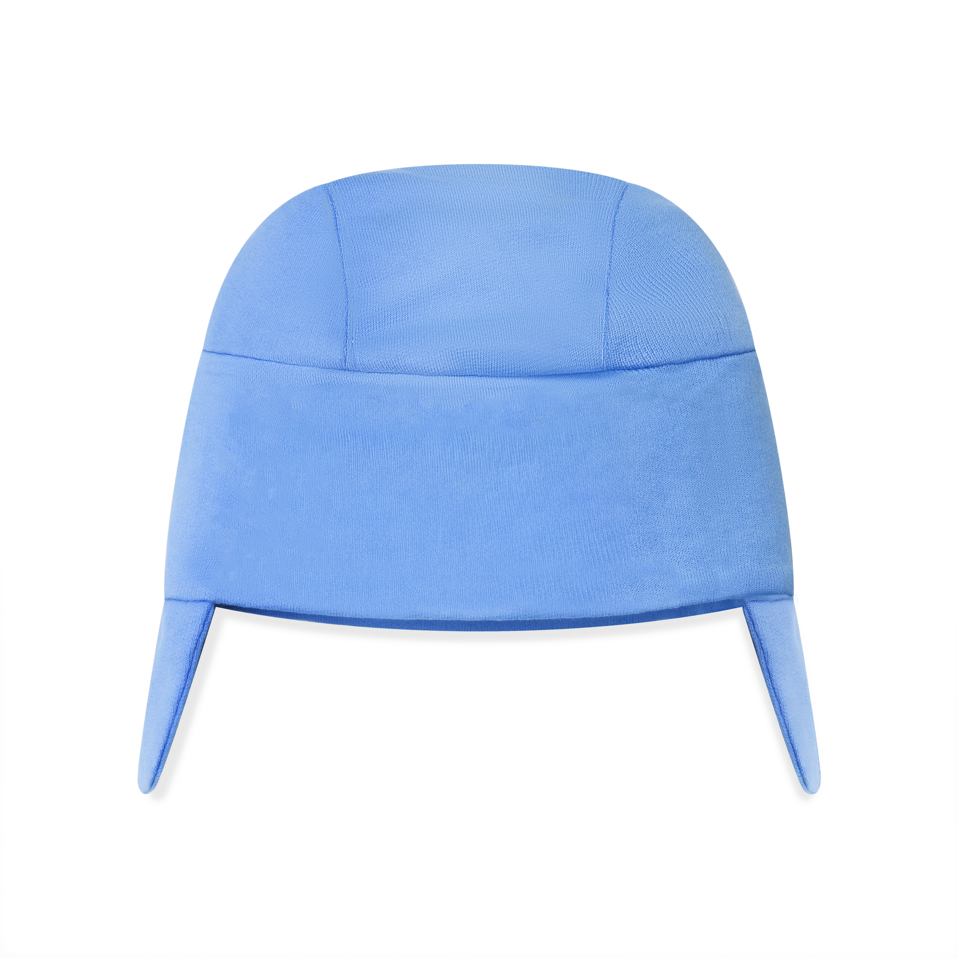 Back of Blue Jogiel ear flap hat